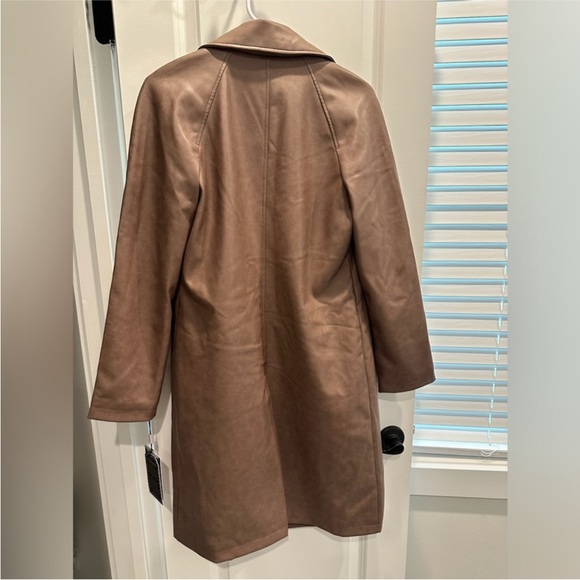 Avec Les Filles Faux Brown Leather Jacket - Picture 2 of 6